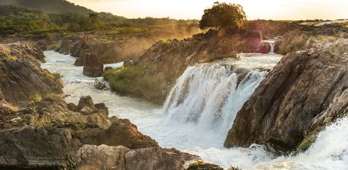 Don Khone Mekong Wasserfälle im Süden von Laos