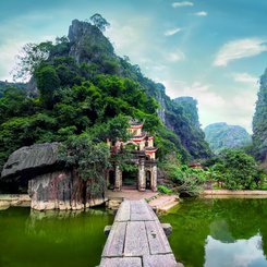 Bich Dong Pagode Ninh Binh Vietnam Trockene Halongbucht