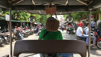 mit dem Tuk Tuk in Phnom Penh unterwegs