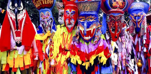 Phi Ta Khon Masken in Loei