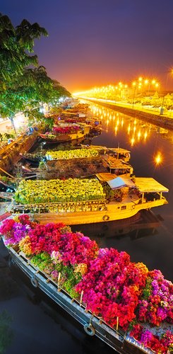 Saigon Blumenmarkt Tet Vietnam