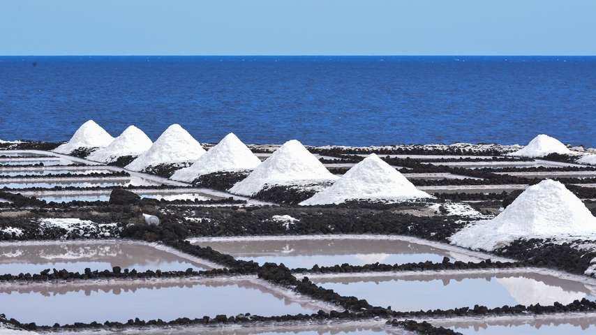 Fuencaliente Salzgewinnung La Palma Kanarische Inseln Fuencaliente Salzgewinnung La Palma Kanarische Inseln