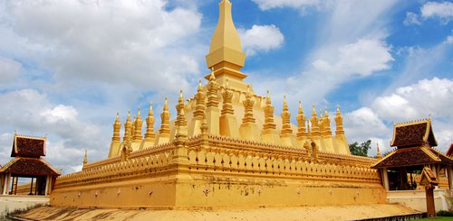 Wat That Luang Vientiane wichtigster buddhistischer Tempel von Laos
